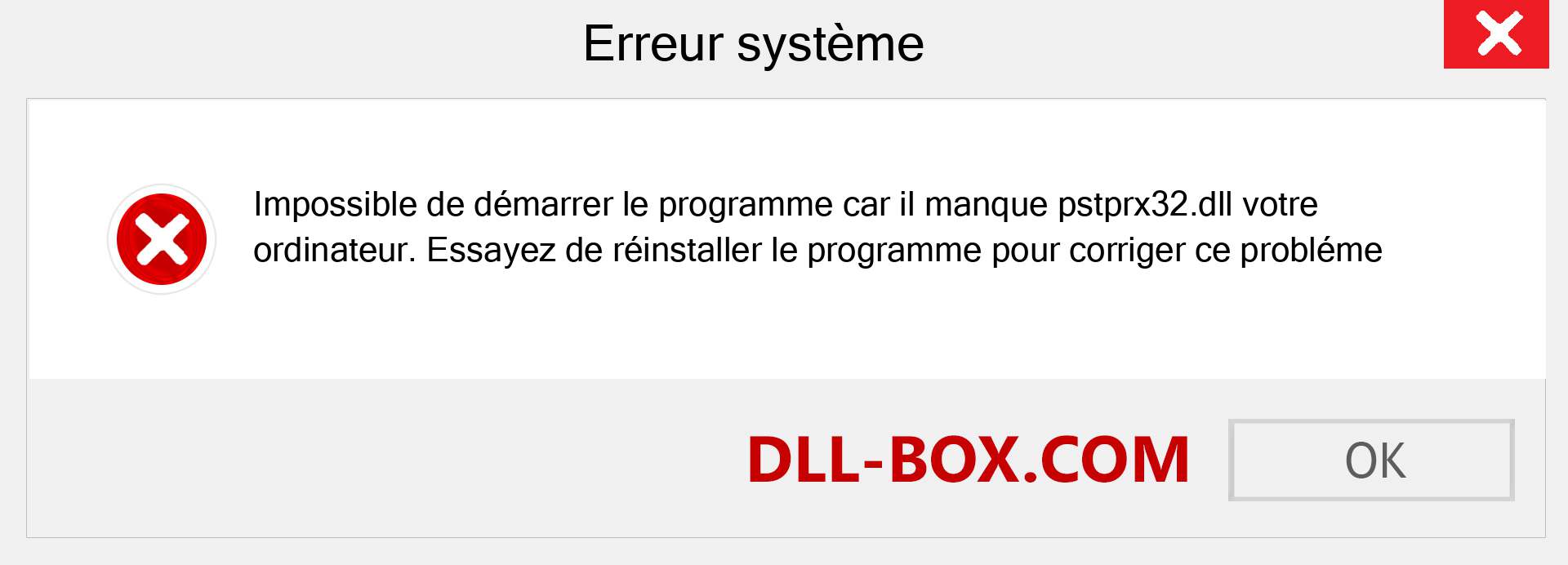 Le fichier pstprx32.dll est manquant ?. Télécharger pour Windows 7, 8, 10 - Correction de l'erreur manquante pstprx32 dll sur Windows, photos, images