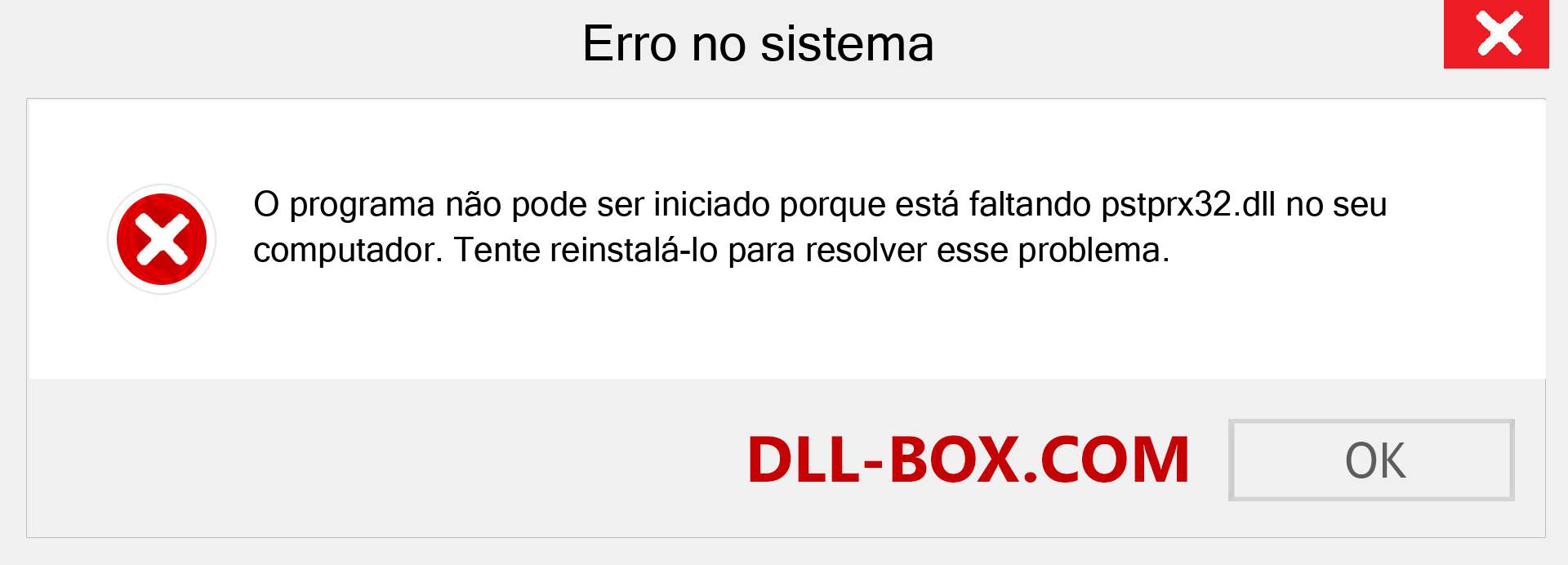 Arquivo pstprx32.dll ausente ?. Download para Windows 7, 8, 10 - Correção de erro ausente pstprx32 dll no Windows, fotos, imagens
